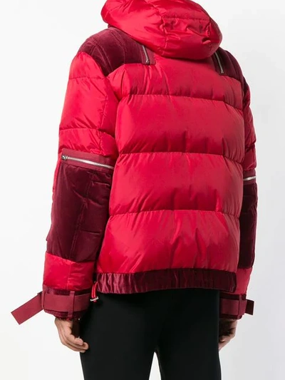 Shop Sacai Padded Jacket In Red