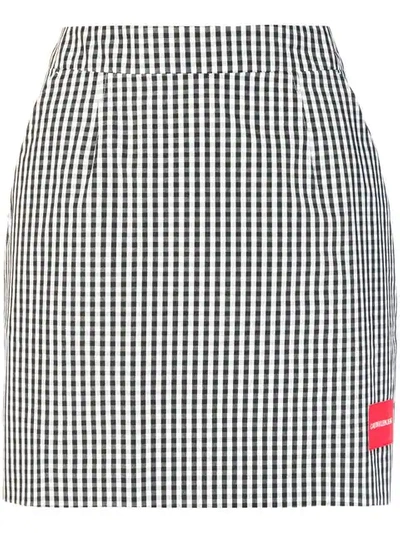 gingham mini skirt