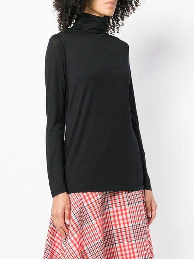 Shop Allude Roll Neck Top - Black
