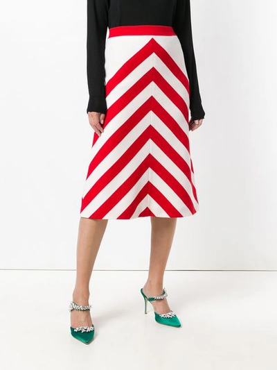 Shop Gucci Striped Midi Skirt