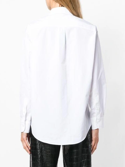 Shop Kenzo Tiger Logo Shirt In 01 White