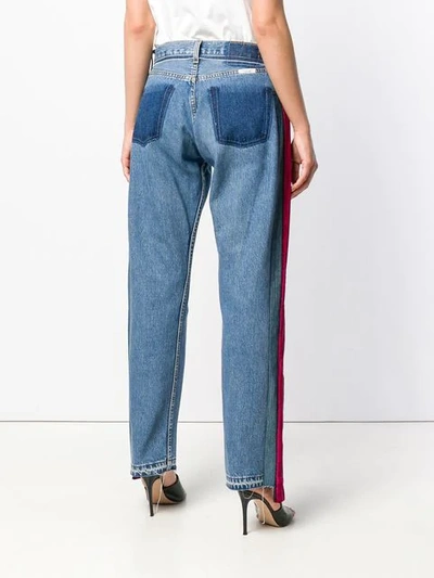 Shop Forte Dei Marmi Couture Side Stripe Straight Jeans - Blue