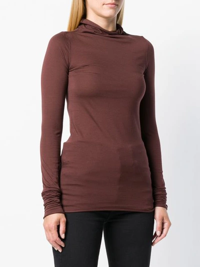 Shop Rick Owens Lilies Fitted Sweater - Red