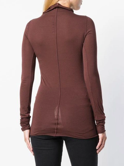 Shop Rick Owens Lilies Fitted Sweater - Red