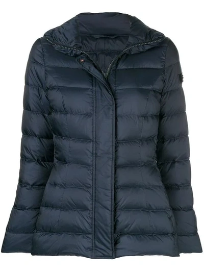 Shop Peuterey Concealed Front Padded Jacket - Blue
