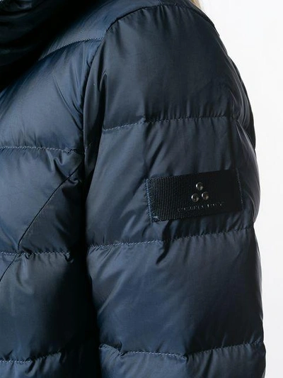 Shop Peuterey Concealed Front Padded Jacket - Blue