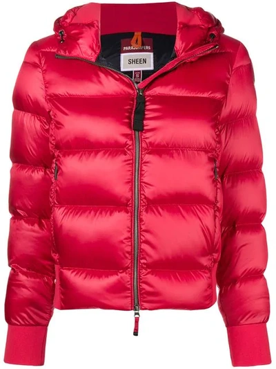 Shop Parajumpers Classic Padded Jacket - Red