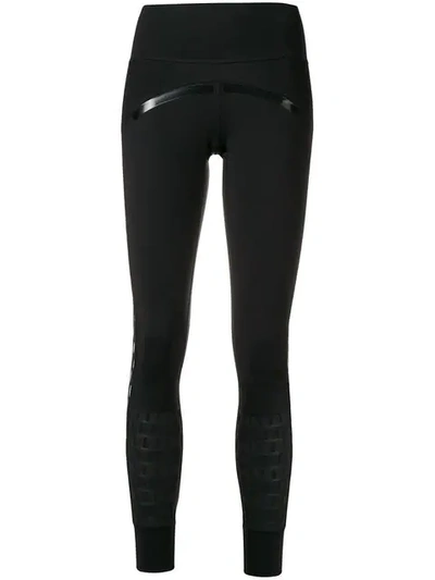 Shop Adidas By Stella Mccartney Perforated Running Leggings In Black