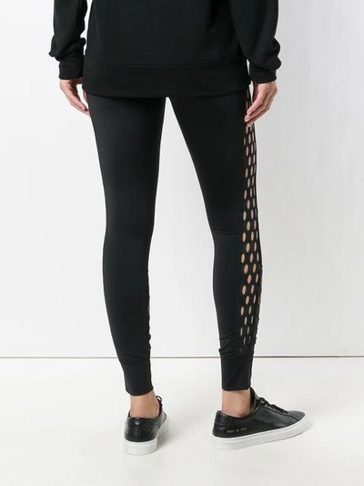 Shop Adidas By Stella Mccartney Perforated Running Leggings In Black