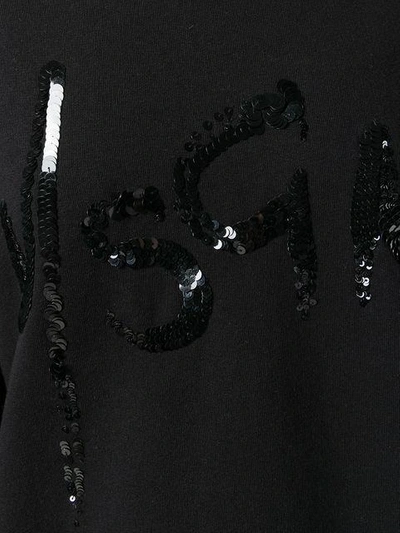 Shop Msgm Sequin In Black