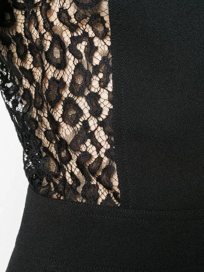 Shop Givenchy Lace Leopard-print Dress In Black