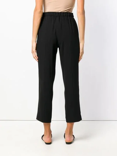 Shop Steffen Schraut Side Belted Cropped Trousers In Black