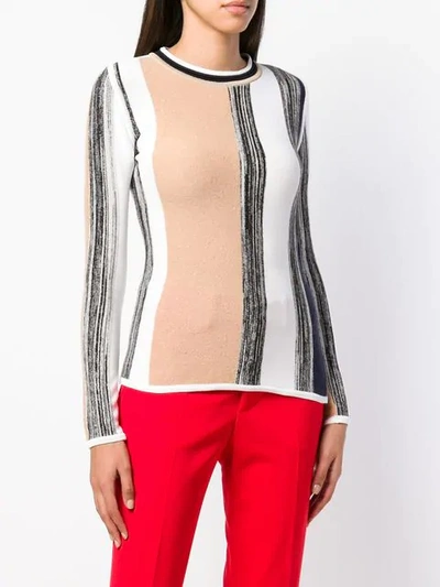 Shop Sportmax Striped Sweater In Neutrals