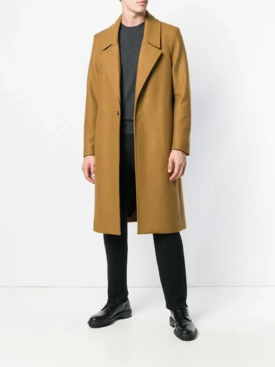 Shop Chalayan Classic Long Coat In Brown