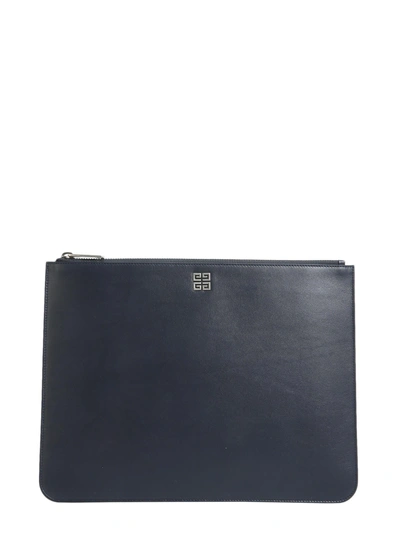 Shop Givenchy 4g Large Pouch In Blu