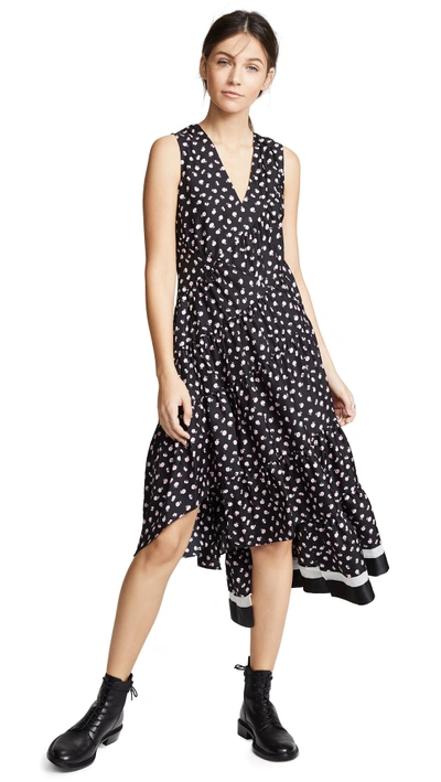 Shop 3.1 Phillip Lim / フィリップ リム Daisy Gathered Dress In Black/pink
