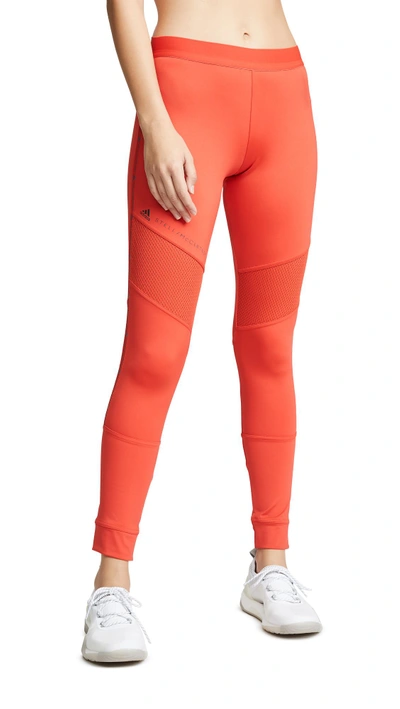 Adidas By Stella Mccartney Performance Essentials Long Leggings In Core Red  | ModeSens