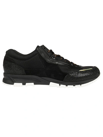Shop Lanvin Lace-up Sneakers In Black