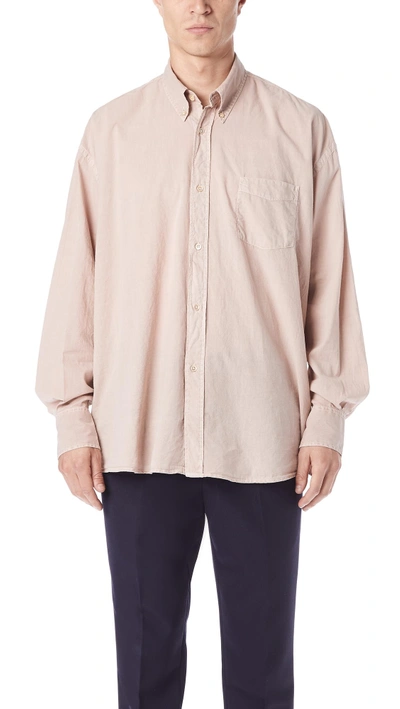 Shop Our Legacy Borrowed Button Down Shirt In Pale Pink