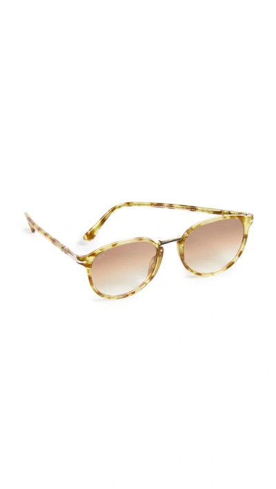 Shop Persol Po3210s Sunglasses In Tortoise Yellow/clear Gradient