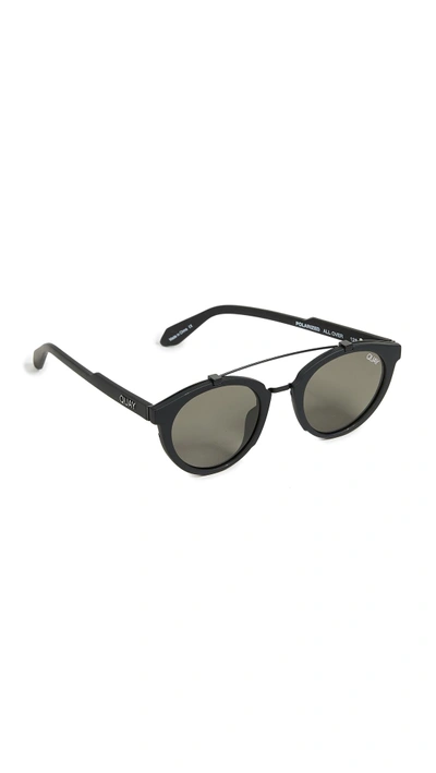 Shop Quay All Over Sunglasses In Black/smoke