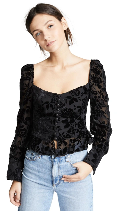 Shop Lioness Sweethearts Top In Black