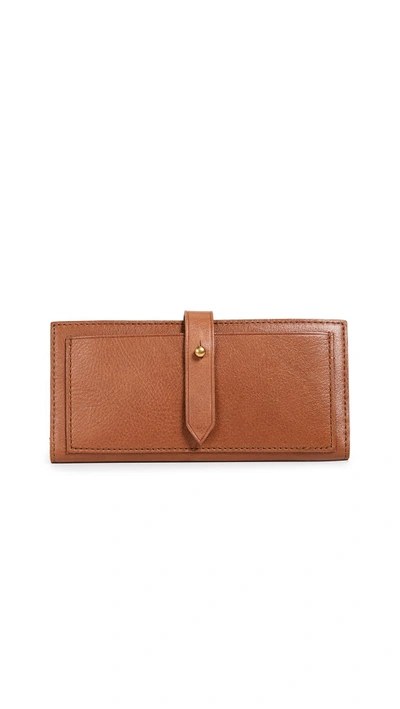 Shop Madewell The Leather Post Wallet In English Saddle
