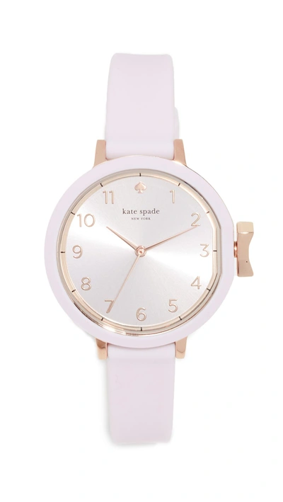 Shop Kate Spade Park Row Silicone Watch In Lavender