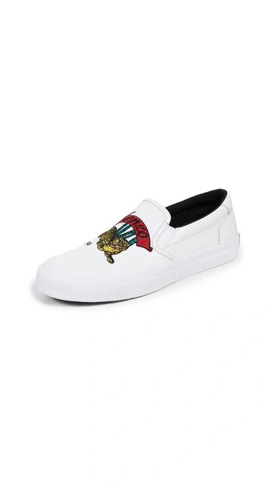 Shop Kenzo K-skate Sneakers Jumping Tiger In White