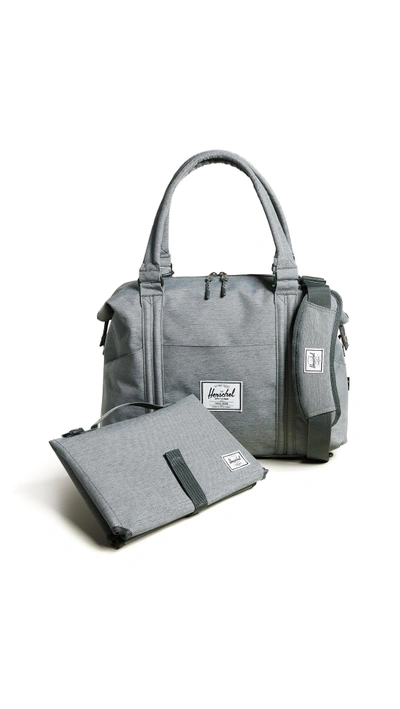 Shop Herschel Supply Co Strand Sprout Diaper Bag In Mid Grey Crosshatch