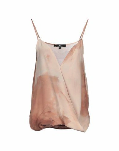 Shop Elisabetta Franchi Silk Top In Pale Pink