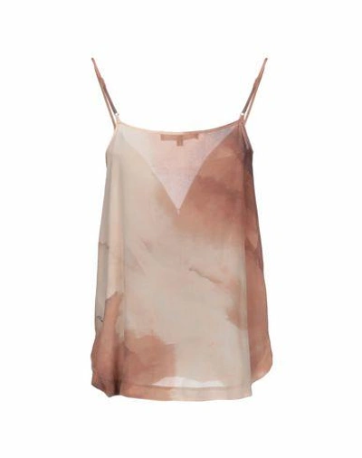 Shop Elisabetta Franchi Silk Top In Pale Pink