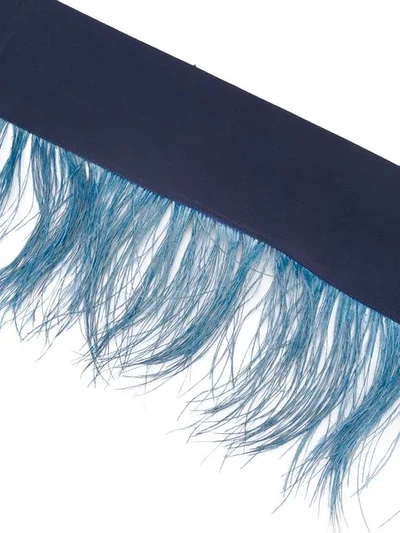 Shop Sara Roka Tied Feathery Belt In Blue