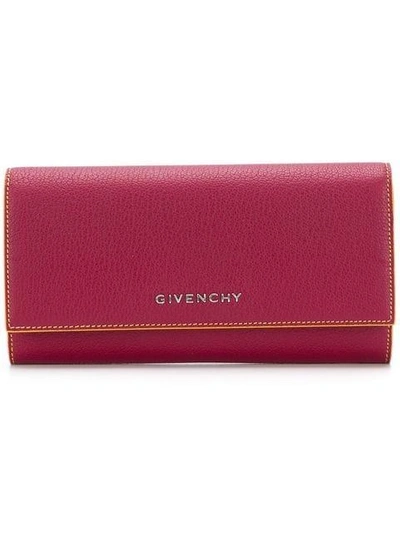 Shop Givenchy Long Flap Wallet In Pink