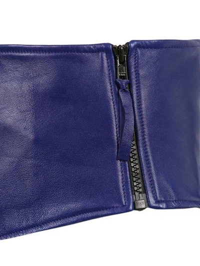 Shop Andrea Bogosian Leather Belt In Blue