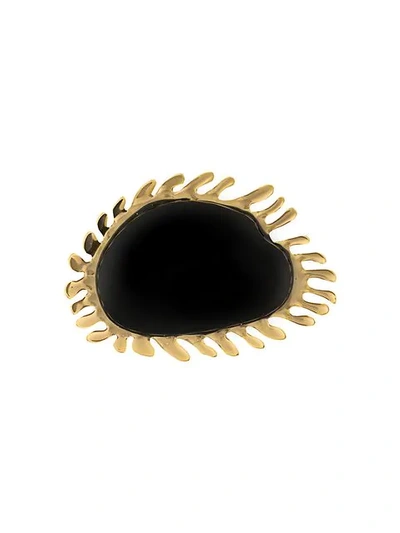 Shop Marni Oversized Pendant Brooch - Black