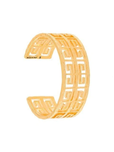 Shop Givenchy Double G Cuff Bracelet In Metallic