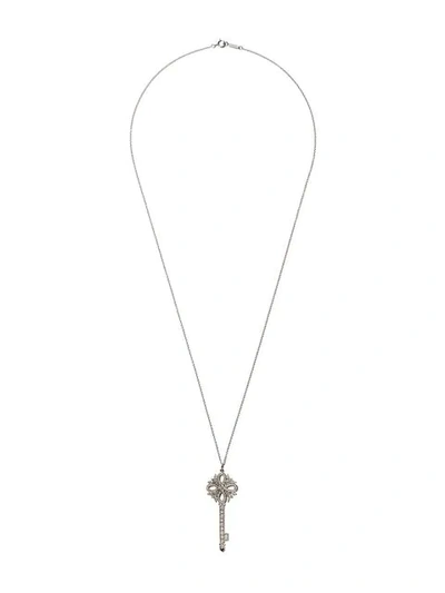 Shop Tiffany & Co Tiffany Victoria Key Diamond Pendant In Metallic