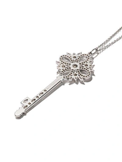 Shop Tiffany & Co Tiffany Victoria Key Diamond Pendant In Metallic