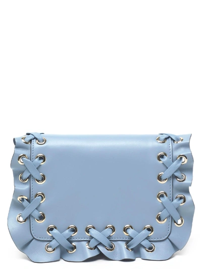 Shop Red Valentino 'rock Ruffle' Bag In Light Blue