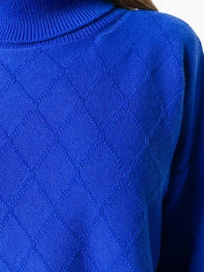 Shop Maison Margiela Loose Knit Sweater In Blue