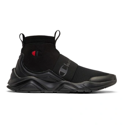 Champion Reverse Weave Black Rally High-top Sneakers | ModeSens