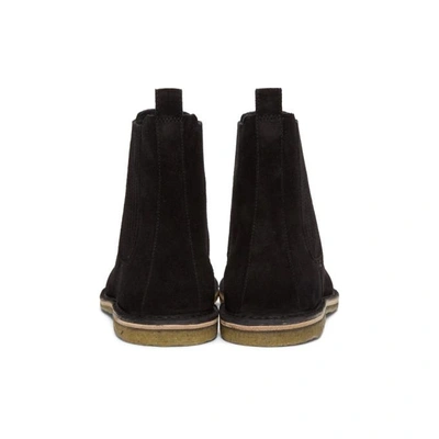 Shop Saint Laurent Black Suede Nino Chelsea Boots In 1000 Black