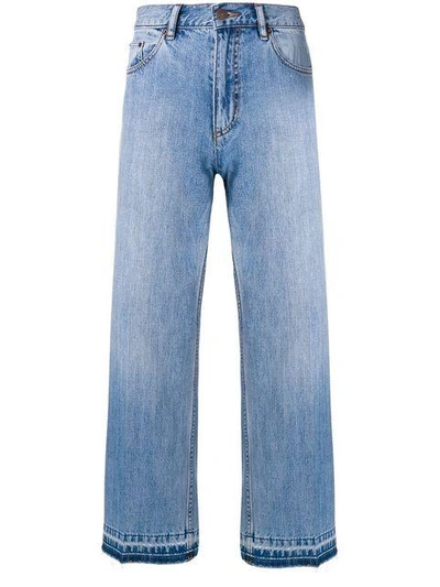 Shop Marc Jacobs Cropped Classic Jeans In Blue