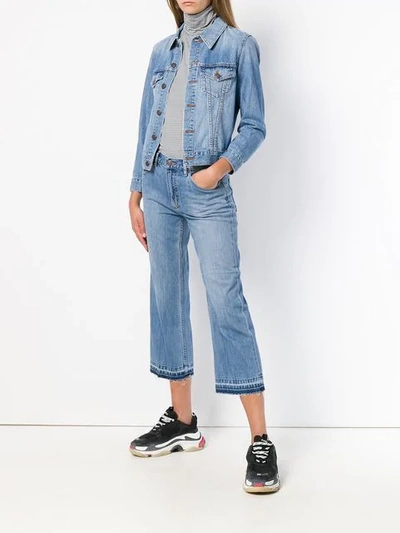 Shop Marc Jacobs Cropped Classic Jeans In Blue