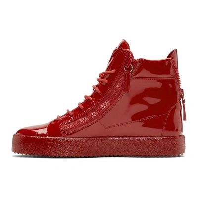 Giuseppe Zanotti Red Patent May London High-top Sneakers | ModeSens