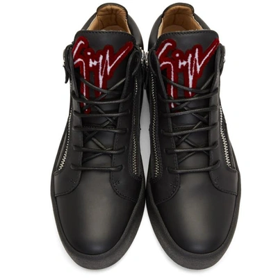 Shop Giuseppe Zanotti Black May London High-top Sneakers In Birel Nero