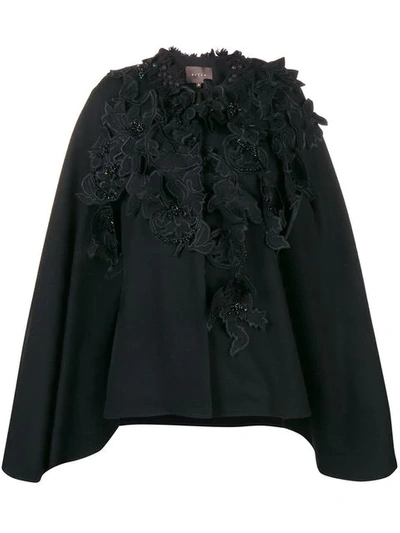 Shop Biyan Floral Appliqué Cape - Black