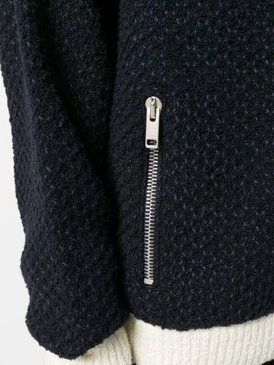 Shop Givenchy Zipped Cardigan In Blue