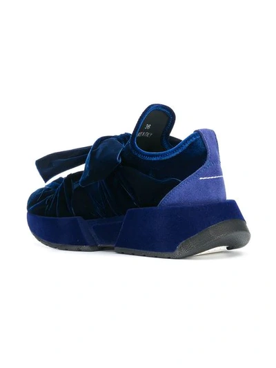 Shop Mm6 Maison Margiela Bow Tie Sneakers - Blue
